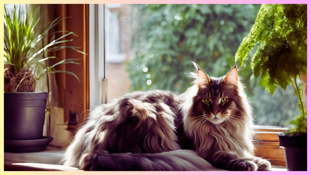 Full grown Maine Coon cat