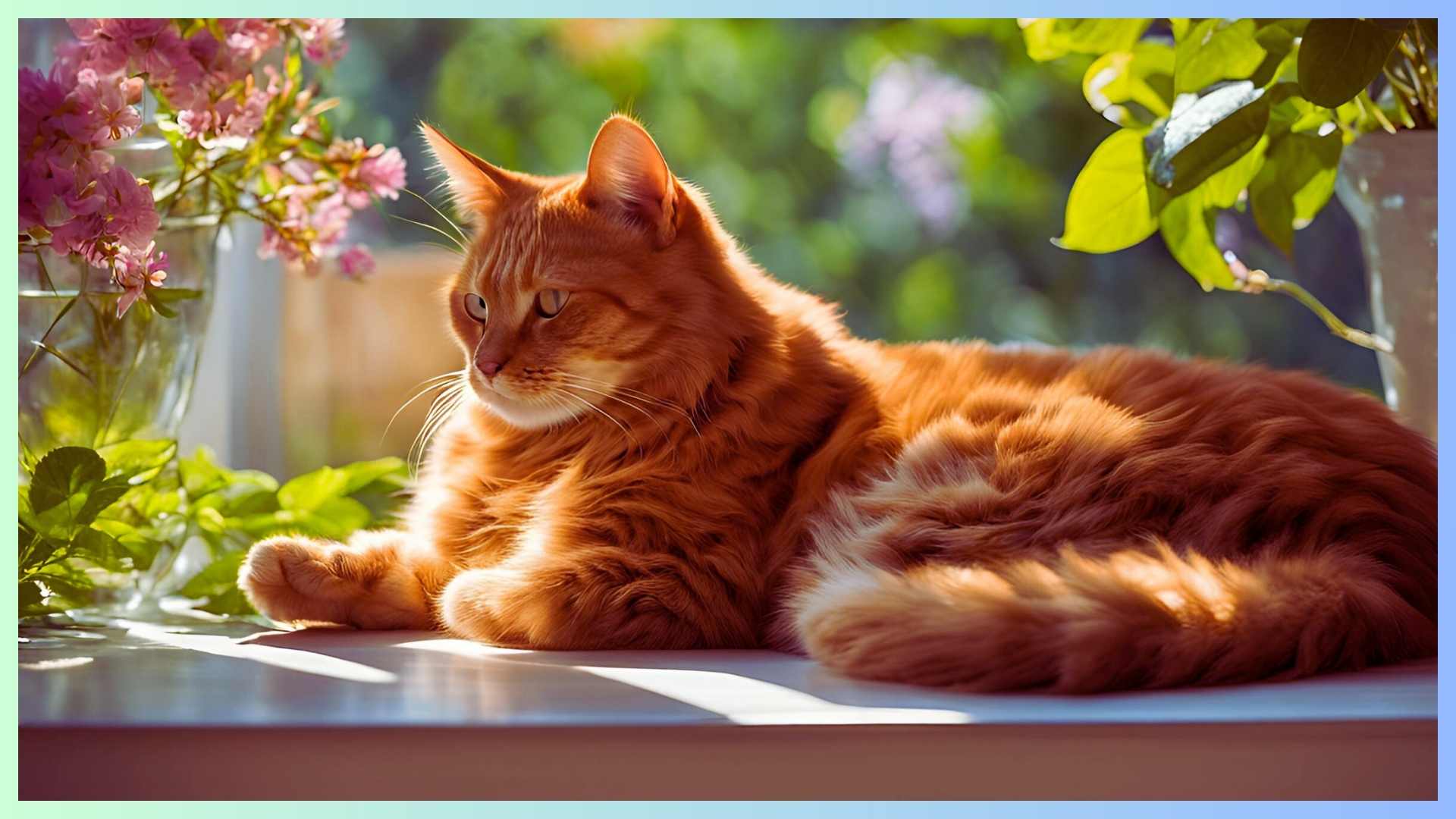 maine coon orange cat​