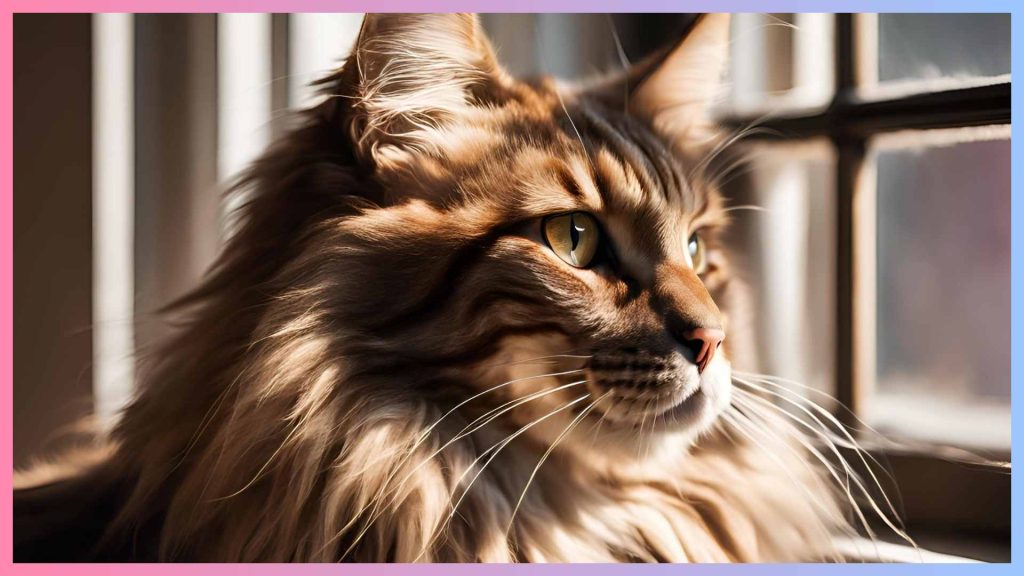 Brown Maine coon