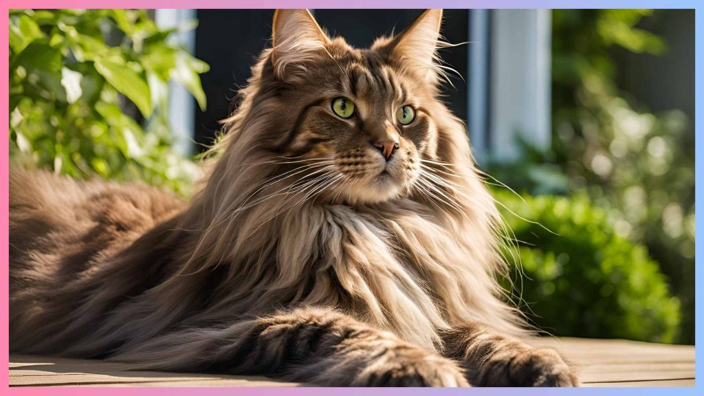 Brown Maine coon