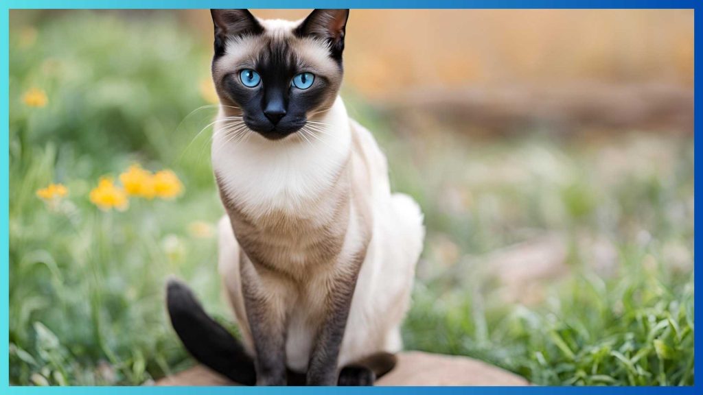 Siamese Cats Sit Up