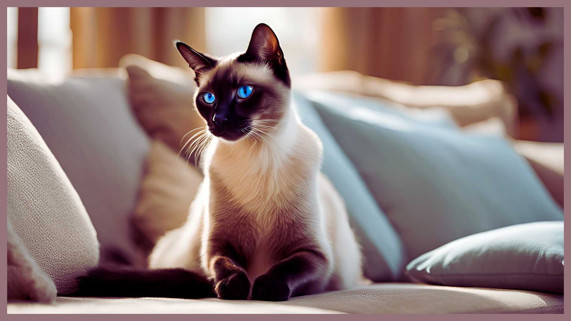 Siamese Cats Sit Up